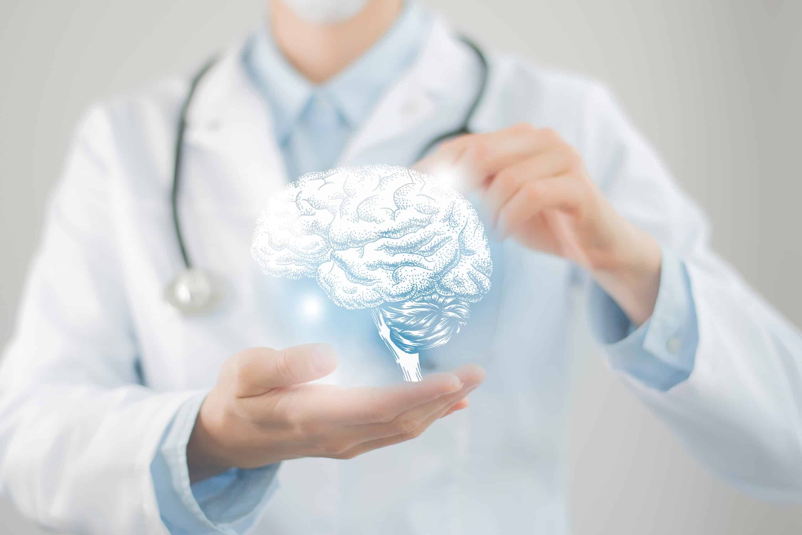 Doctor With Brain Drawing